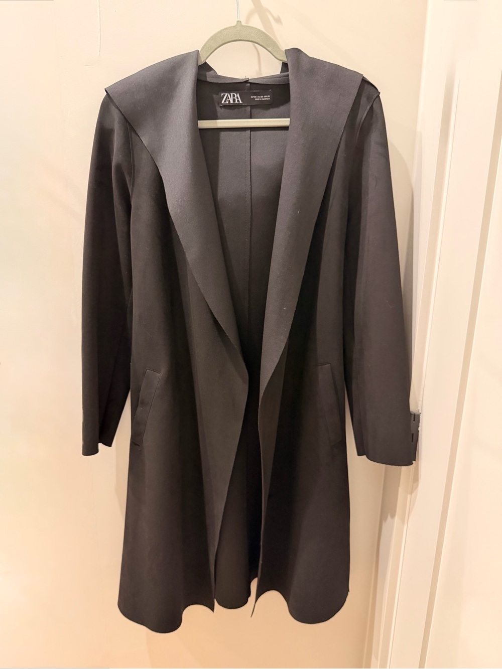 Zara Black Hooded Trench Coat